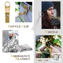 Gifts for Men Dad Husband Him, Survival Kit, Emergency survival kit, Black