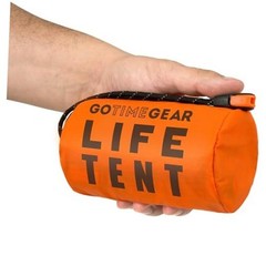 Survival Life Tent • 2 Person Mylar Emergency Shelter Tube Tent 1 Pack Orange