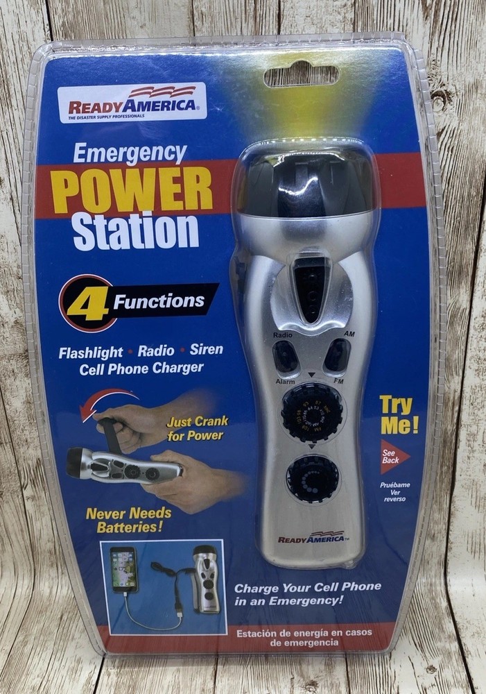 Ready America Emergency Power Station Flashlight Phone Charger Radio