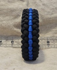 Sanctified Covenant 550 Paracord Bracelet Blue & Black, Thin Blue Line