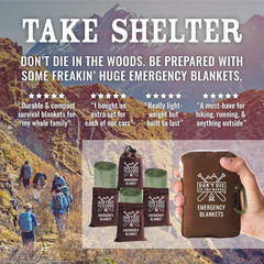 – Freakin’ Huge Emergency Blankets [4-Pack] Extra Large Thermal Mylar Space Blan