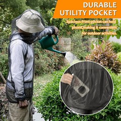 Anti Mosquito Bug Netting Suit with Zippered Hood Mesh Jacket Pants Mitts Socks