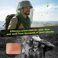 Premium Mosquito Head Net Mesh 2 Pack Bug Face Net Fly & Mosquito Protection