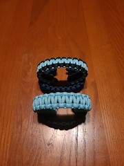 7″ Paracord Bracelet With Copper Wire Core – 4 Pack – GITD, Black, & Navy