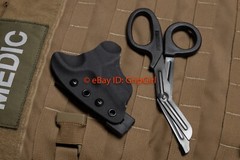 Black Trauma Shears+Black Kydex Sheath Holster TCCC Blow Out Kit Medic Gear EDC