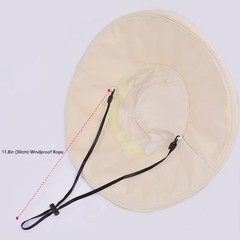 Summer Sun Bucket Hats for Women Wide Brim Packable Beach Hat Medium, Beige