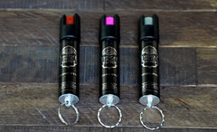 2 Police Magnum pepper spray .75oz HP keyring personal safety defense protection