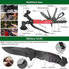 Dozavi Comprehensive Survival Gear Kit: 20 Tools, First Aid & Fishing Supplies