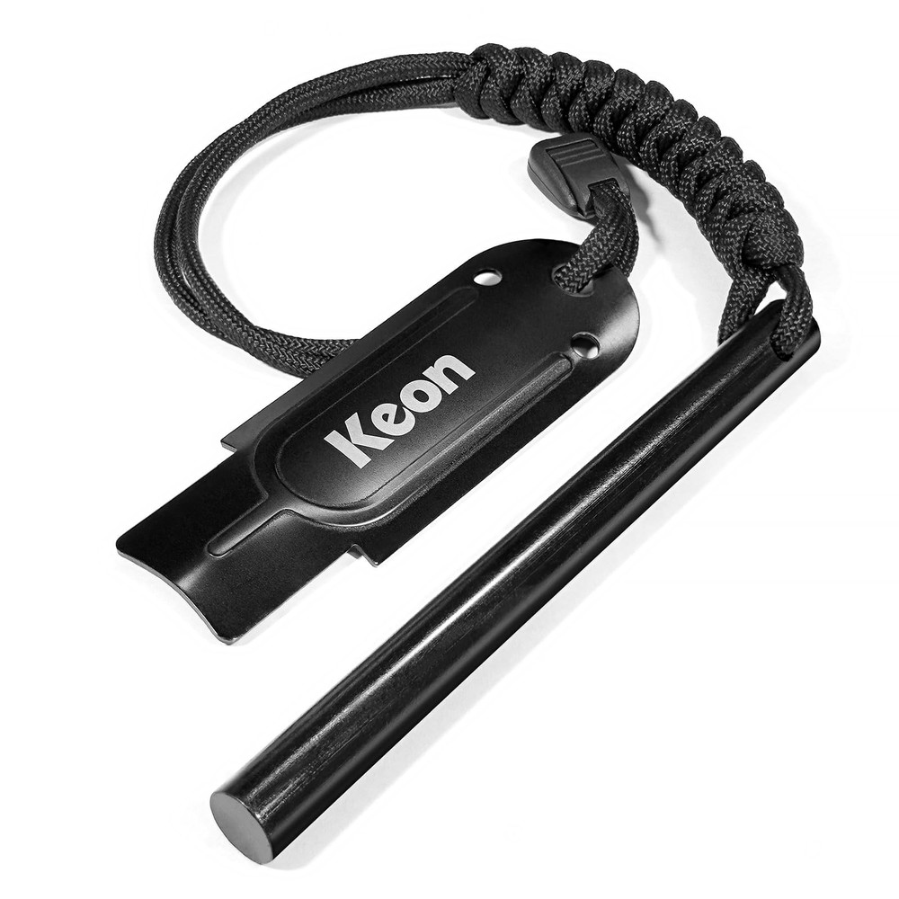 Keon Flint and Steel fire Starter kit Ferro Rod fire Starter Survival Tool 4.5 x