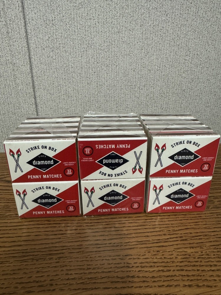 Diamond Strike On Box Small Wooden Penny Kitchen Matches 3PK of 10 – 960 Matches
