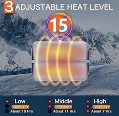 10,000MAH Dual Magnetic Hand Warmer Power Bank OT-83 Silver 104 F – 131 F Winter