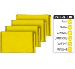 SWISS SAFE Emergency Mylar Thermal Blankets, Gold – Pack of 25