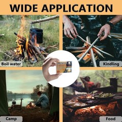 24-Pack Waterproof Odorless Fire Starters for Indoor & Outdoor Use