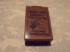 Spark-Lite Aviation/Military Survival Fire Starter Kit, BRASS (Brand New Model)