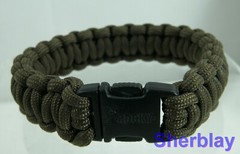 Rocky Deluxe Survival Paracord Bracelet w/ Buckle Olive Green 9.5″