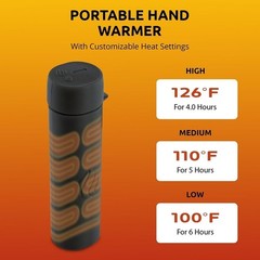 POWERPAW Rechargeable Hand Warmer Portable Electric Small, Black 501 Single