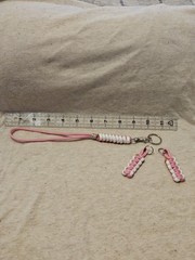 Breast Cancer Awareness Colors 550 Paracord Wrist Lanyard/Zipper Pulls/Key Rings