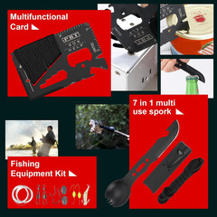 116PCS Survival Kit First Aid Emergency Gear Camping Hiking Bug Out Bag