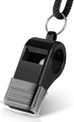 Plastic Sports Whistles with Lanyard, Loud 120dB, Referees Coaches Officials, 2