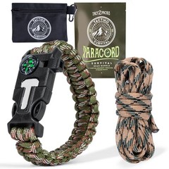Tactiko Tactical Bracelet & 10′ Paracord | Compass, Mini Saw & Fire Starter
