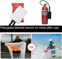 5 Pack 39.9×39.3 Fire Blanket Suppression 39.3 x inch, White