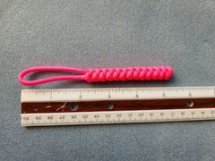 550 Paracord Keychain ID Lanyard Knife Multitool USA Neon Pink