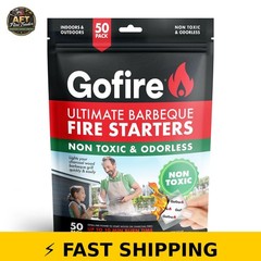 GoFire 50 Pack Fire Starters – Waterproof & Non-Toxic