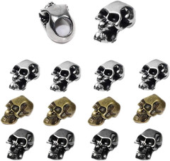 Assorted 12 Pack Charm Metal Skull Beads Paracord Knife Lanyards Outdoor Paracor