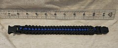 Sanctified Covenant 550 Paracord Bracelet Blue & Black, Thin Blue Line