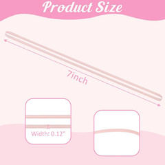 120 Pcs Long Rubber Bands, Morandi Colors, Light Pink+Pink+Blue+Purple
