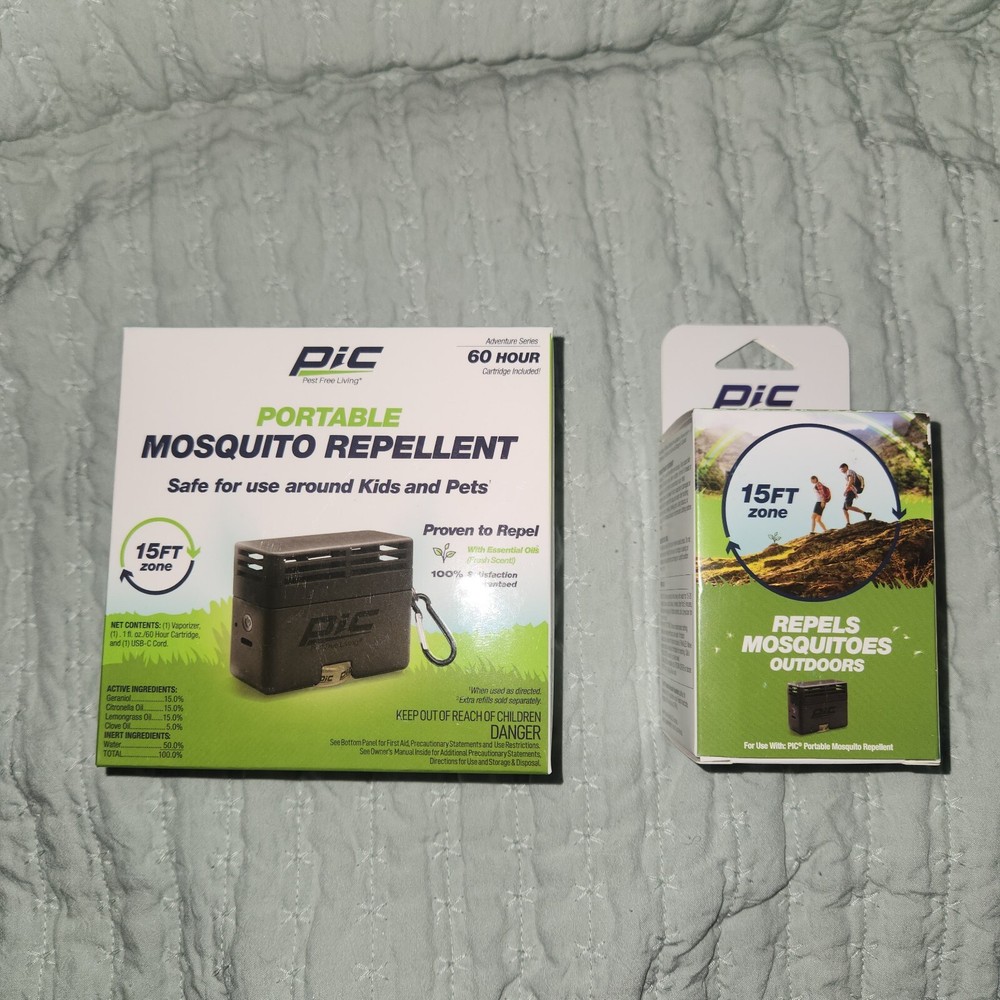 PIC Mosquito Botanical Repellent​ 60 Hour Device With Additional Refill. 120hrs.