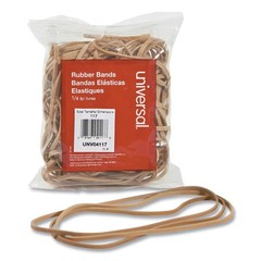 Universal 04117 Rubber Bands, Size 117, 7 x 1/8, 1/4lb Pack (Pack Beige
