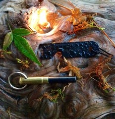 300 Blk Blackout Bullet Brass Ferro Rod Flint Steel Fire starter EDC ferrocerium