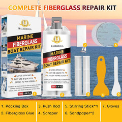 Marine Fiberglass Repair Kit for Boats Gel Coat Epoxy Filler for Cracks Chips