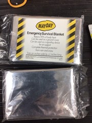 Small Survival Kit Tool Lot | Water Purification Tablets | Blankets | Glowsticks