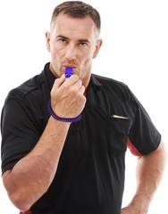 Hedume 30 Pcs Sport Whistle with Bracelet, 6 Colors Loud Plastic Whistles with S