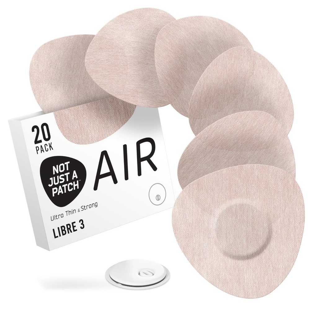 20 Pack Ultra-Hold Adhesive Patches for Libre 3 Sensor Covers – Thin, Strong, Du
