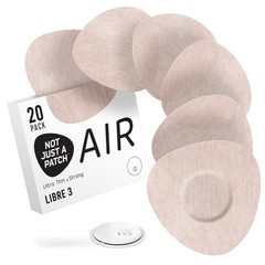20 Pack Ultra-Hold Adhesive Patches for Libre 3 Sensor Covers – Thin, Strong, Du