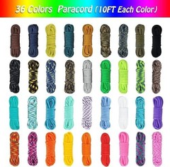 Paracord Combo Kit – 36 Colors, Multifunction Ropes & Accessories for Crafts