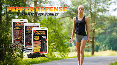 Pepper Defense Maximum Strength Pepper Spray Leopard Finger Grip Holster