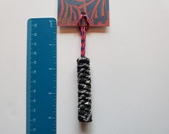 Frozen State Cords Stud Knife Lanyard 550 Paracord Black White Pink UV Reactive