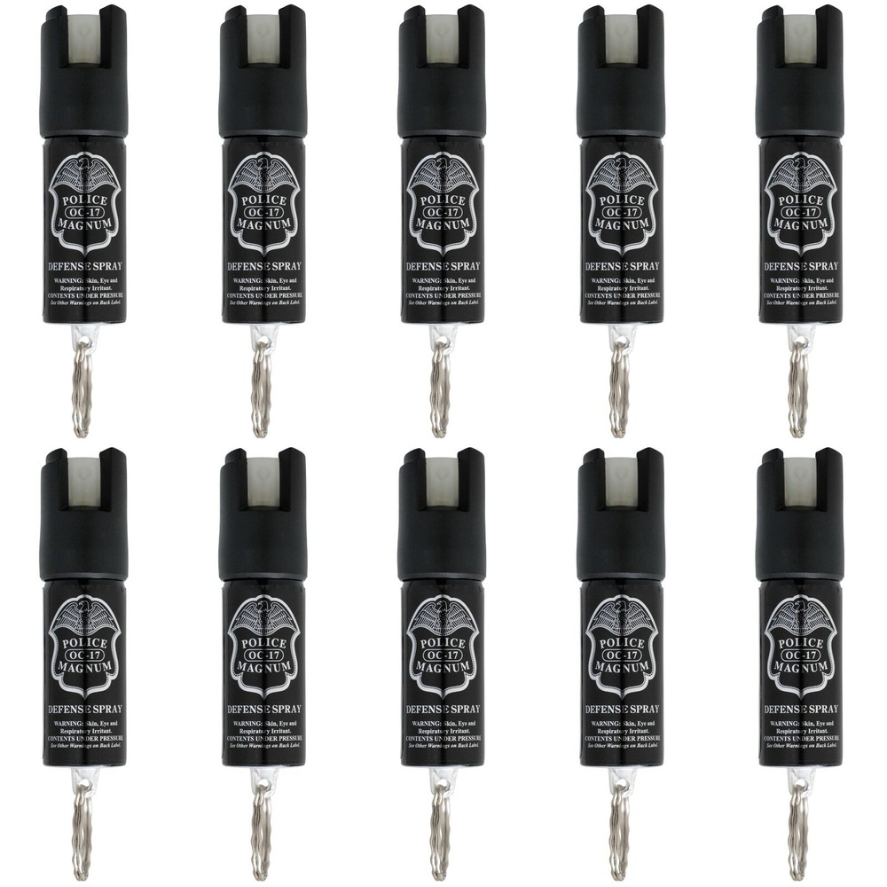 10 Police Magnum .50oz Keyring Night Glow pepper spray Defense Security