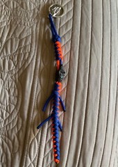 paracord keychain. bag,backpack, jacket zipper pull. Florida Gator’s team colors