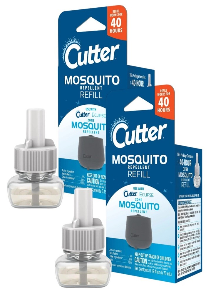 Lot of 2 Cutter Mosquito Repellent 40-Hour Refill – Use w/ Cutter Eclipse Zone