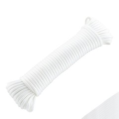 550 Paracord Nylon Rope 50ft – 600lb Breaking Strength – 7-Strand White Parac…