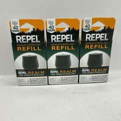 Repel Realm Zone Mosquito Repellent Refills- Refill 3 Pack Bundle Lot