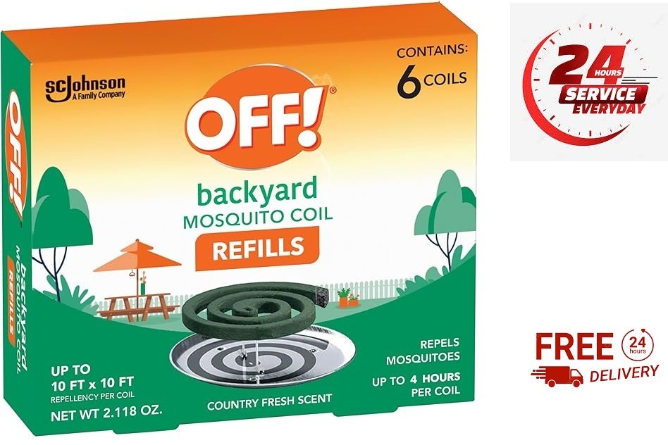 OFF! Backyard Mosquito Repellent Coil Refills, Perfect for Outdoor Patios…