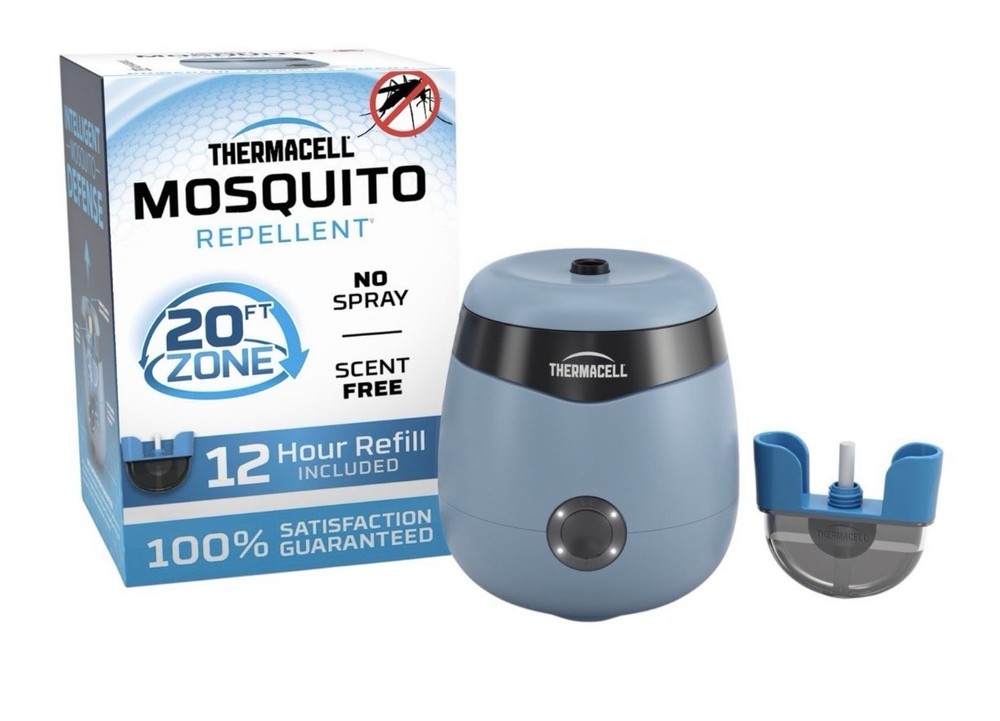 Thermacell E55B Mosquito Repeller Rechargeable Blue Repellent Patio Compact NEW