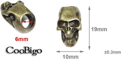 Assorted 12 Pack Charm Metal Skull Beads Paracord Knife Lanyards Outdoor Paracor