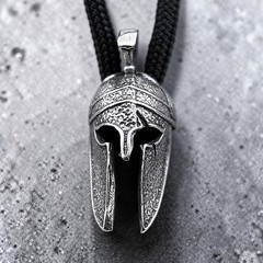 Spartan Helmet Paracord Lanyard Bead Retro Silver Color EDC Knife Lanyard Charm